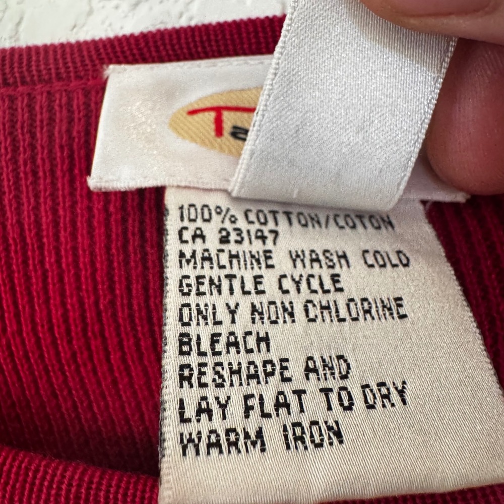 Talbots Red Ribbed Knit Short Sleeve Scoop Neck Top Women's Size S - Picture 3 of 4